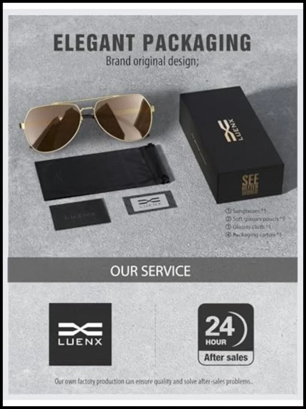 Polarized Aviator Sunglasses with Spring Hinge, UV 400 Protection